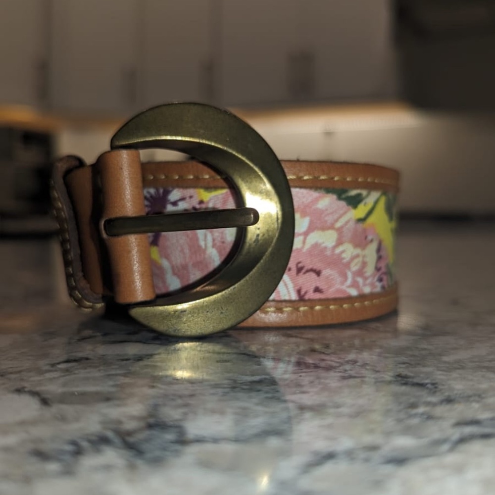 Velez wide leather belt